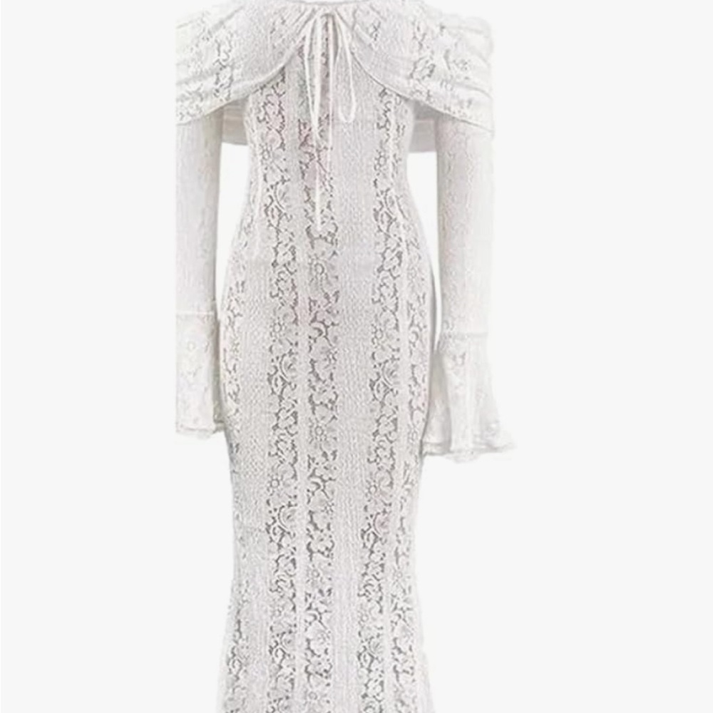 Elegant White Lace Dress